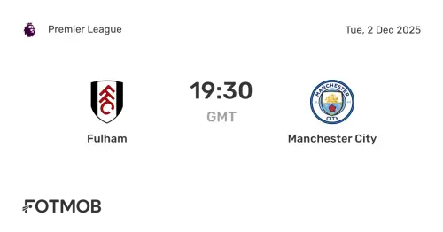 فرم پیش بینی بازی فولام و منچسترسیتی (لیگ برتر انگلیس |هفته چهاردهم)