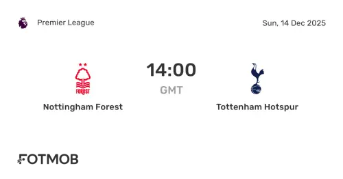 فرم پیش بینی بازی ناتینگهام فارست و تاتنهام (لیگ برتر انگلیس|هفته شانزدهم)